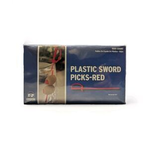 1000 Count Royal Plastic Sword Cocktail Theme Picks Red Sealed Box Free Shipping